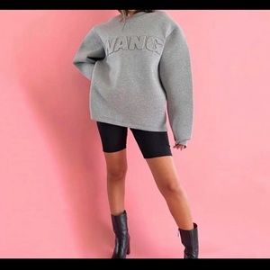 Alexander Wang Grey Embossed Long Sleeve Sweater Size M